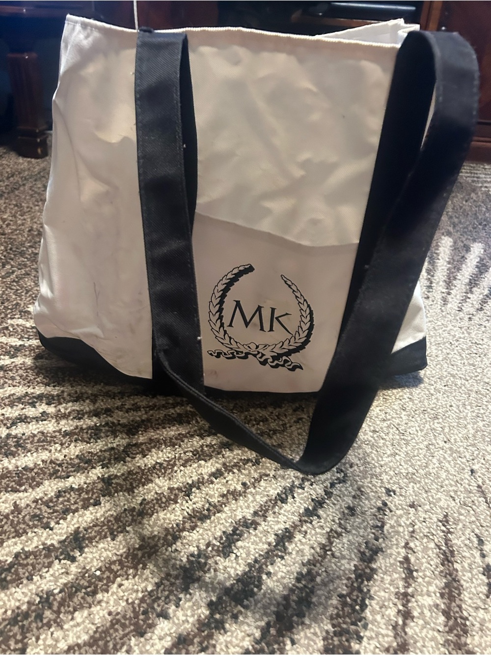 Mary Kay White and Black Canvas Tote Bag - Men Bags